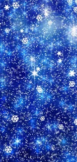 Vibrant starry galaxy wallpaper with blue hues