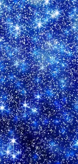 Mystical starry blue galaxy wallpaper for phones.