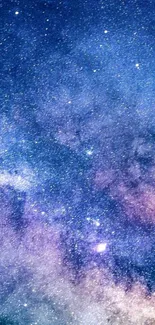 Vibrant starry night galaxy wallpaper showcasing a cosmic view with sparkling stars.