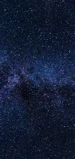 Beautiful starry night galaxy wallpaper with deep blue hues and bright stars.