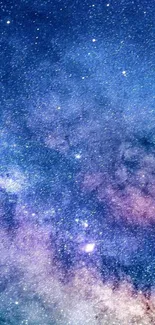 Vibrant galaxy wallpaper with starry night sky.