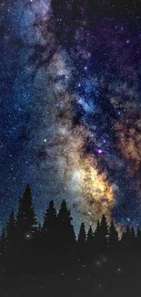 Galaxy wallpaper with starry night sky.