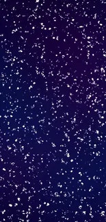 Starry night galaxy wallpaper with deep blue background and white stars.