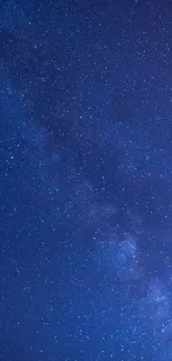 Starry night sky mobile wallpaper, dark blue background.