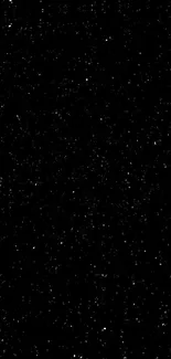 Starry night wallpaper with shimmering galaxy stars on a black background.