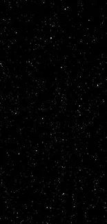 A starry night sky wallpaper with twinkling white stars on a black background.