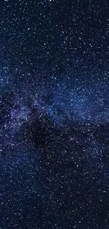 Starry night sky wallpaper featuring a breathtaking view of the galaxy.