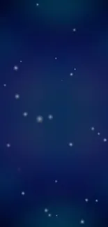 Starry deep blue night sky mobile wallpaper with tiny scattered stars.