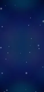 Mobile wallpaper with a starry night sky and deep blue background.