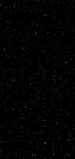 Black wallpaper with twinkling white stars resembling a starry night.