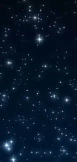 Starry night sky wallpaper with numerous bright stars