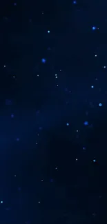 Starry night sky wallpaper with blue stars