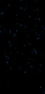 Starry night sky with blue stars wallpaper