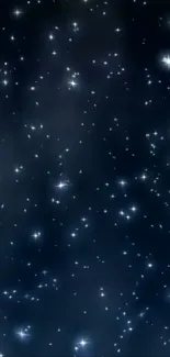 Starry night sky wallpaper with twinkling stars.