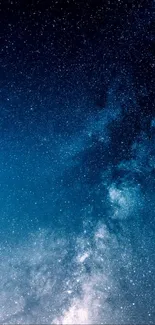 Starry night sky wallpaper with galaxy view for mobile phones.