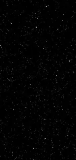 Black starry night sky wallpaper with twinkling stars.