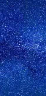 Deep blue starry night sky wallpaper for mobile.