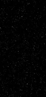 Black starry night sky wallpaper for mobile devices.