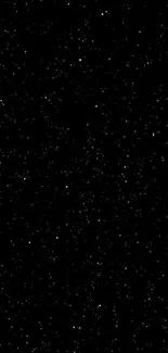 Black starry night sky wallpaper for mobile.