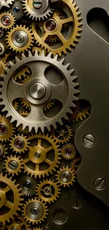 Steampunk gear design with intricate mechanical details.