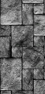 Gray stone texture wallpaper with detailed brick pattern.