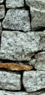 Close-up of rustic stone wall texture wallpaper.