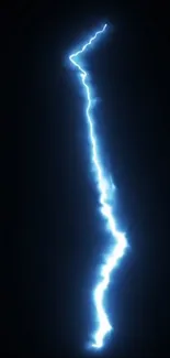 Blue lightning bolt on dark background wallpaper.