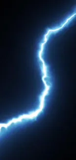 Blue lightning bolt on dark mobile wallpaper.