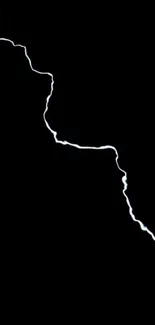 Minimalist black wallpaper with white lightning bolt.