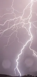 Electrifying lightning storm wallpaper for mobile.