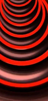 Red spiral pattern mobile wallpaper with hypnotic design.