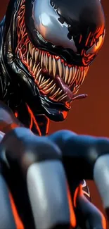 Venom character in striking pose, comic art style.