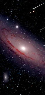 Stunning view of the Andromeda Galaxy amidst a starry sky.