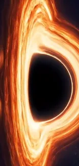 Vibrant artistic depiction of a swirling black hole.