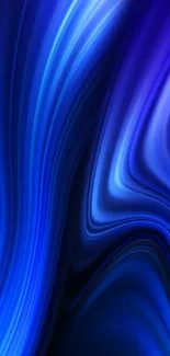 Blue abstract waves wallpaper with fluid design patterns.