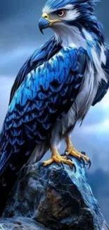 Majestic blue eagle artwork with detailed feathers.