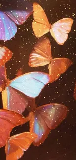 Vibrant butterflies flying in stunning display.