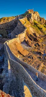 Stunning coastal path with vibrant cliffs