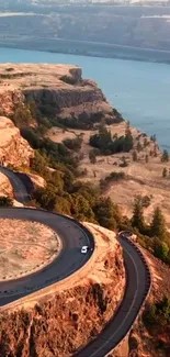 Coastal road with cliffs and ocean view, perfect for nature lovers.