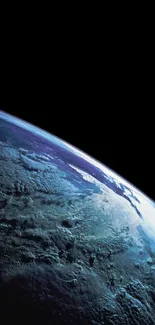 Breathtaking view of Earth from space with vivid colors and cosmic background.