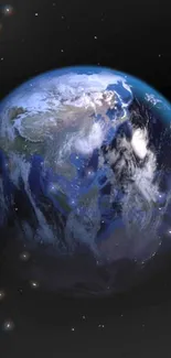 A captivating view of Earth from space, perfect for mobile backgrounds.