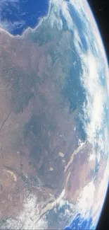 A breathtaking view of Earth from space highlighting oceans and clouds.