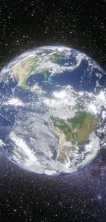 Stunning Earth view mobile wallpaper with vibrant colors from space.