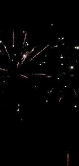 Brilliant fireworks lighting up a dark night sky, creating a stunning visual display.