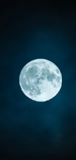 Bright full moon against a dark sky wallpaper.