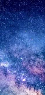 Galaxy wallpaper with vivid stars and cosmic colors for mobile phones.