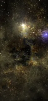 Galaxy wallpaper with stars and nebulae for mobile background.