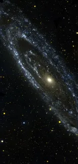 Andromeda galaxy wallpaper with stars and cosmic beauty.