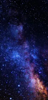 Vibrant galaxy mobile wallpaper with stars and cosmic colors.