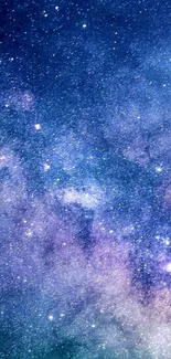 Night sky galaxy wallpaper with stars.